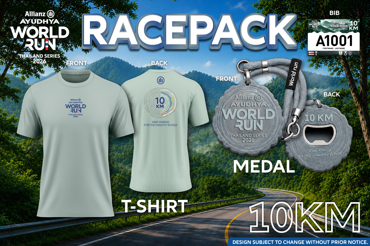 Race Pack 10 KM — เสื้อ / เสื้อ Finisher / เหรียญ / BIB